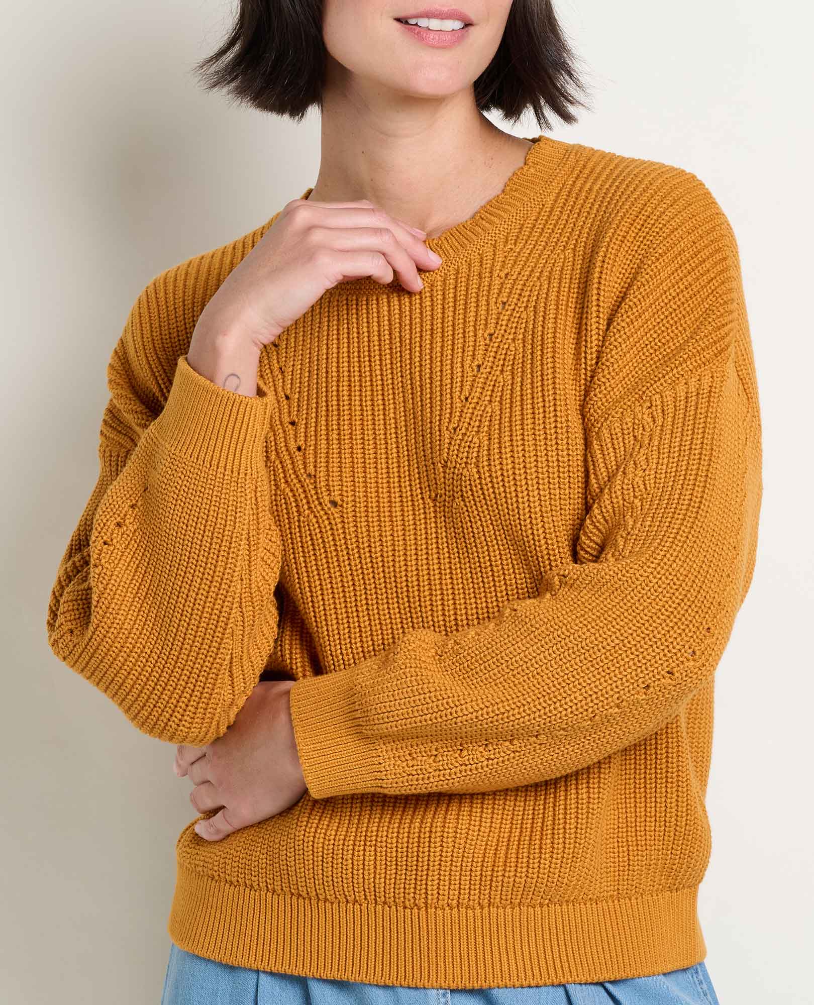 Bianca Shaker Crew Sweater