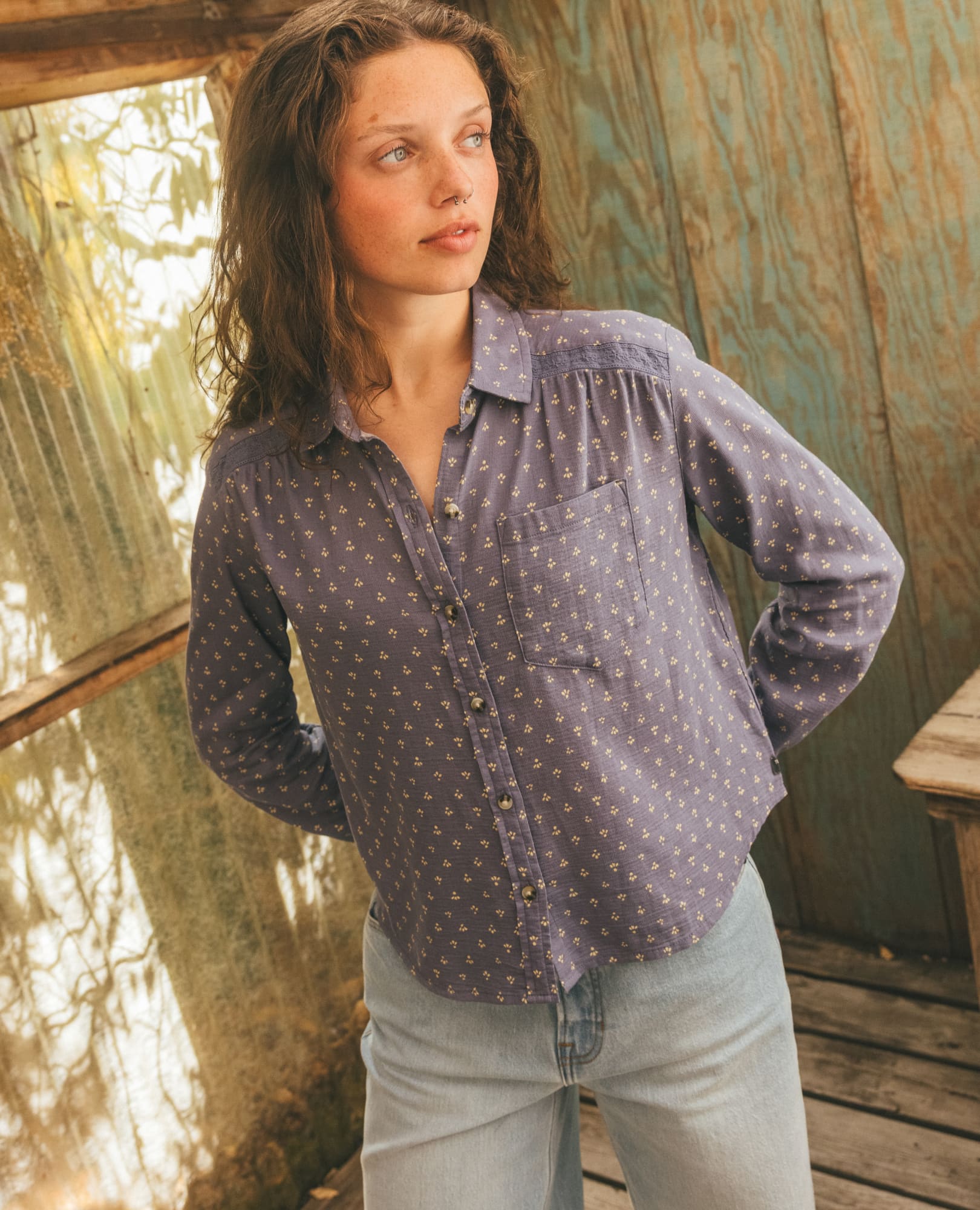 Manzana Boxy Long Sleeve Shirt