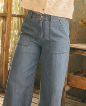 Women's Piñon Soft Denim Wide Leg Pant