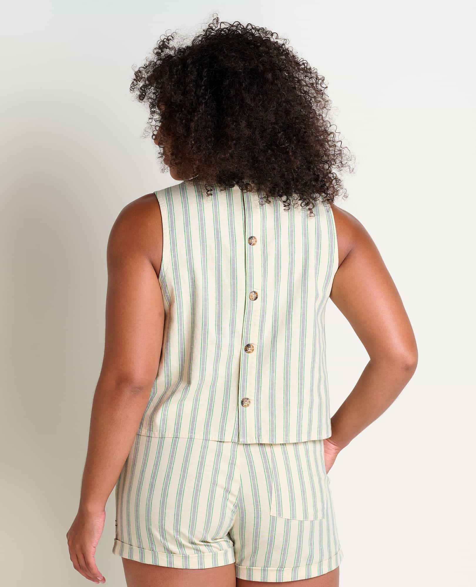 Taj Hemp Button Back Tank