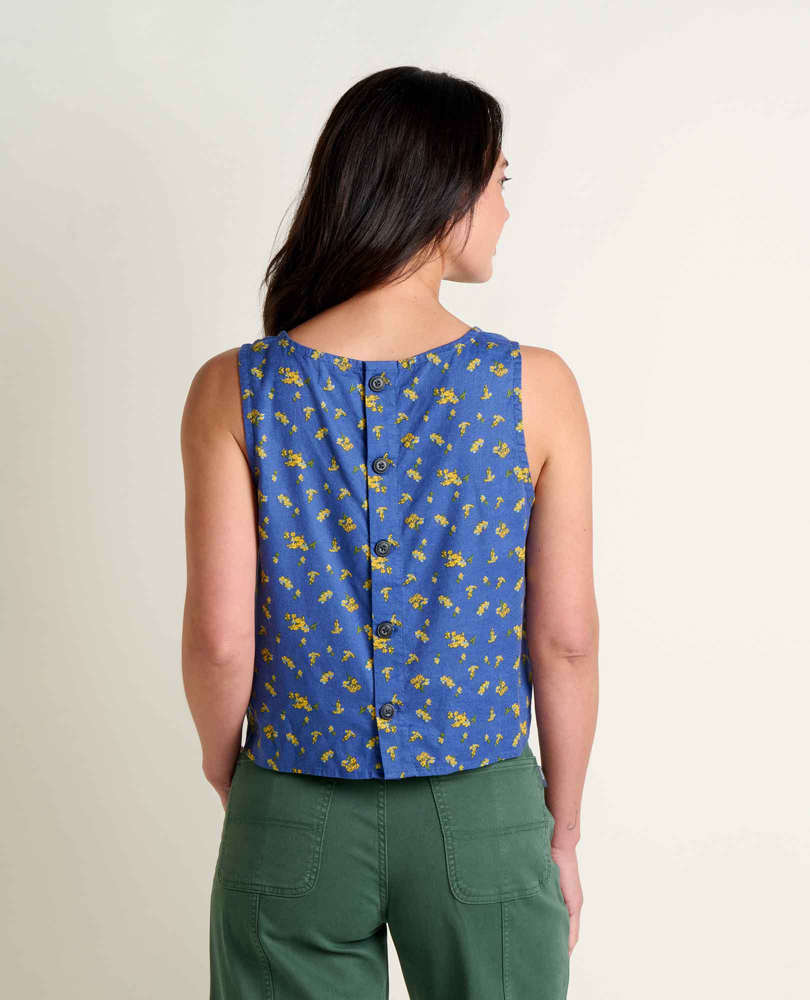 Taj Hemp Button Back Tank