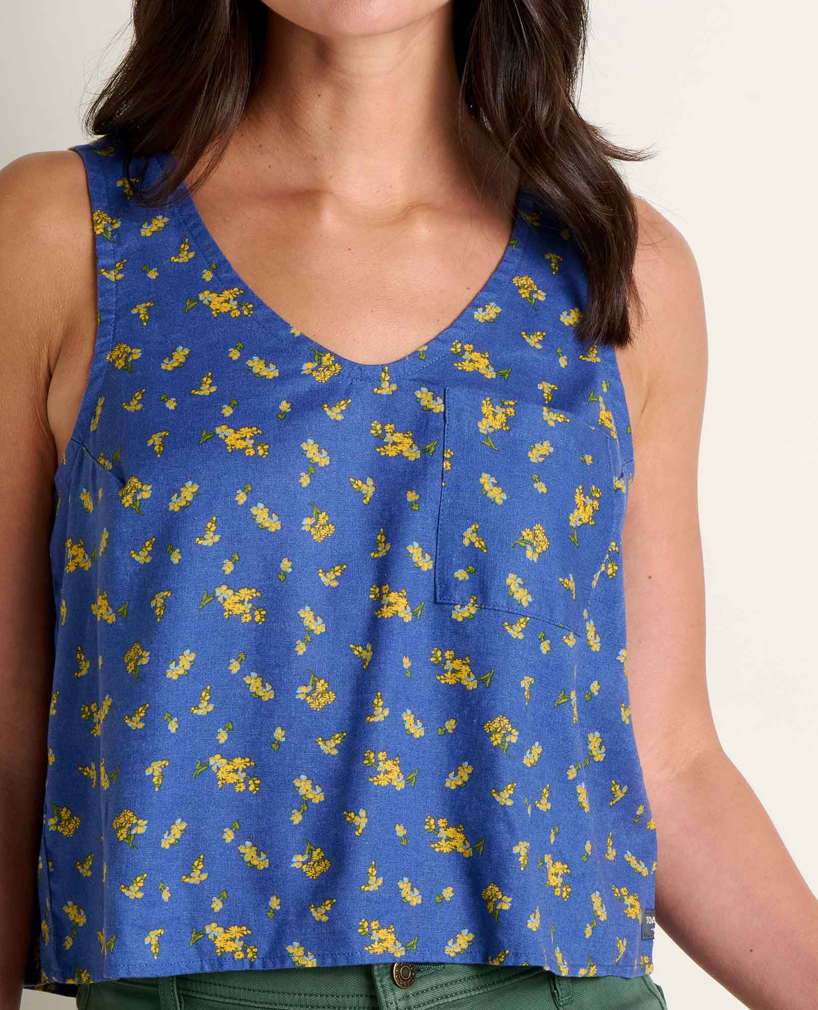 Taj Hemp Button Back Tank