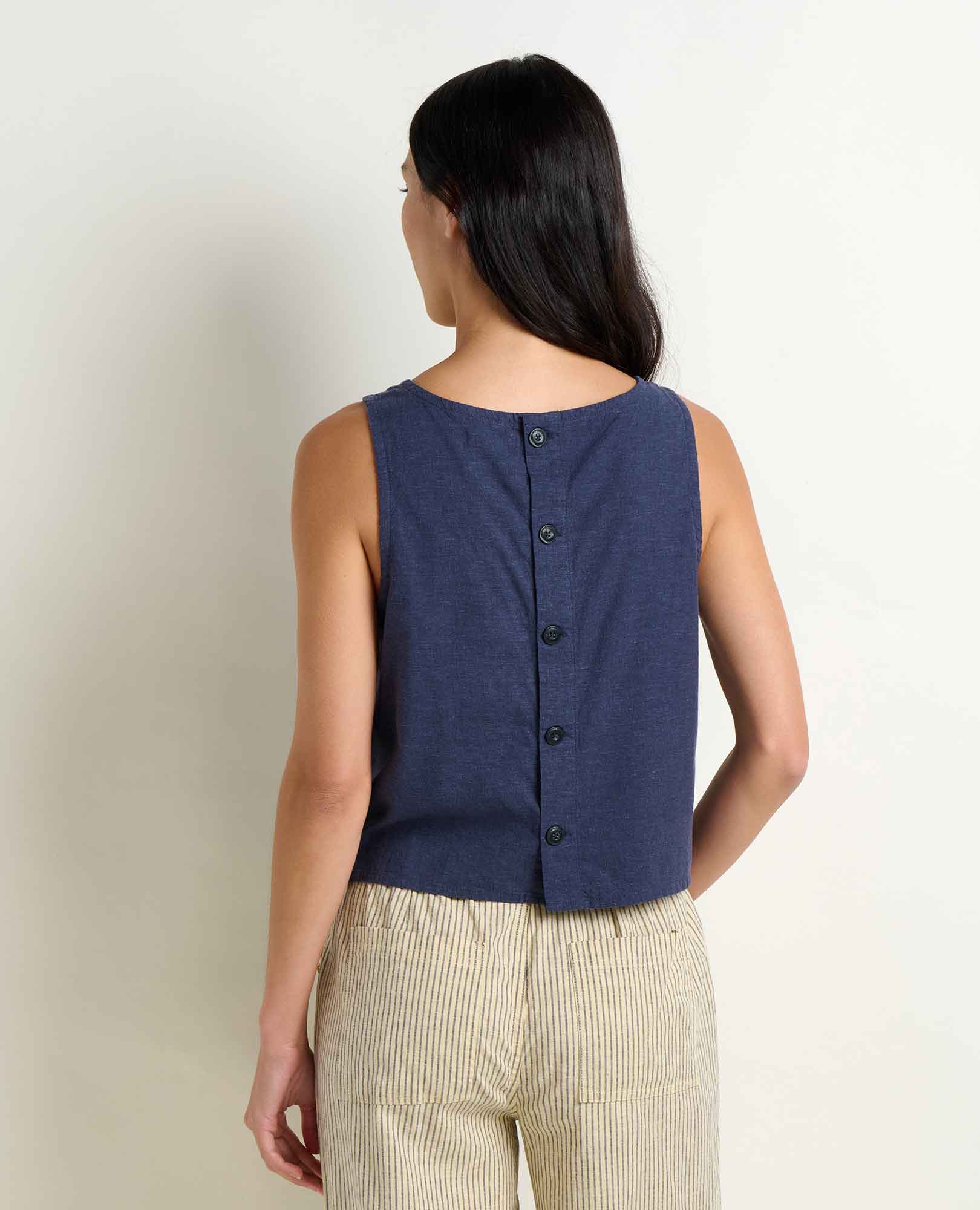 Taj Hemp Button Back Tank