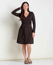 Cue Wrap Long Sleeve Dress