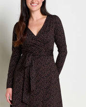 Cue Wrap Long Sleeve Dress