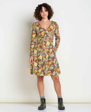 Cue Wrap Long Sleeve Dress