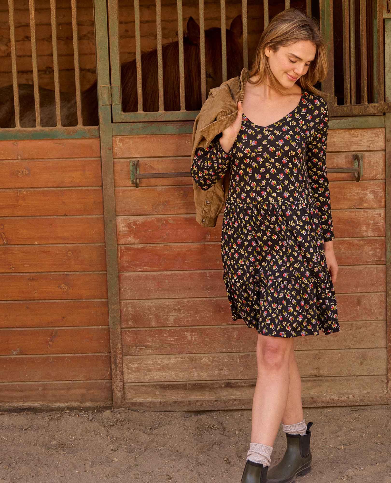 Marley Tiered Long Sleeve Dress