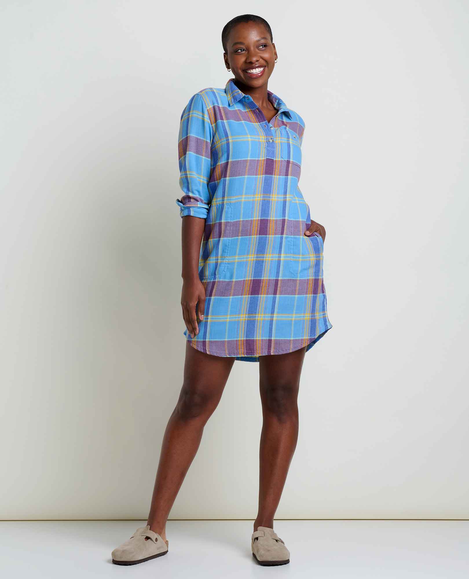 Re-Form Flannel Shirtdress