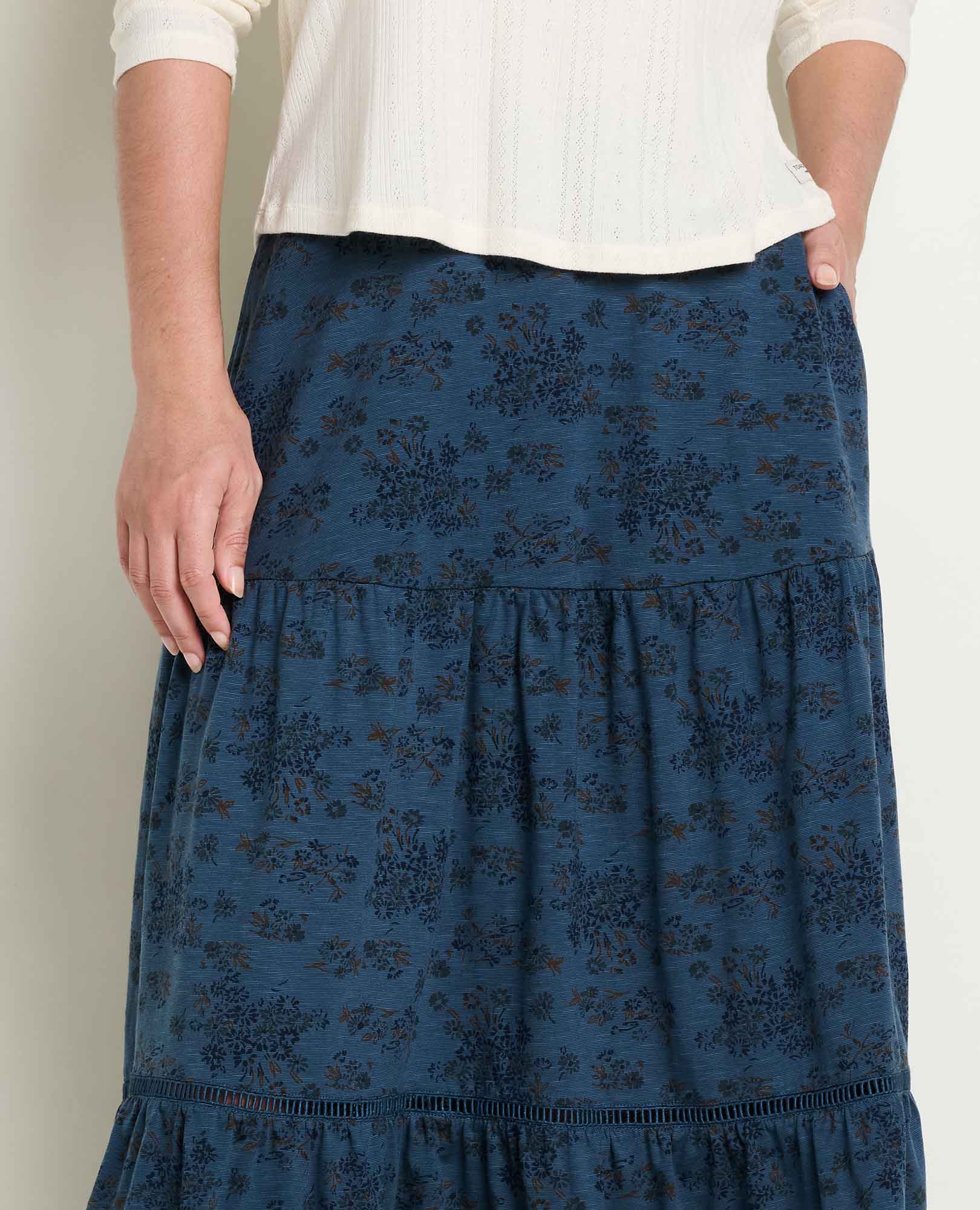 Marigold Tiered Midi Skirt