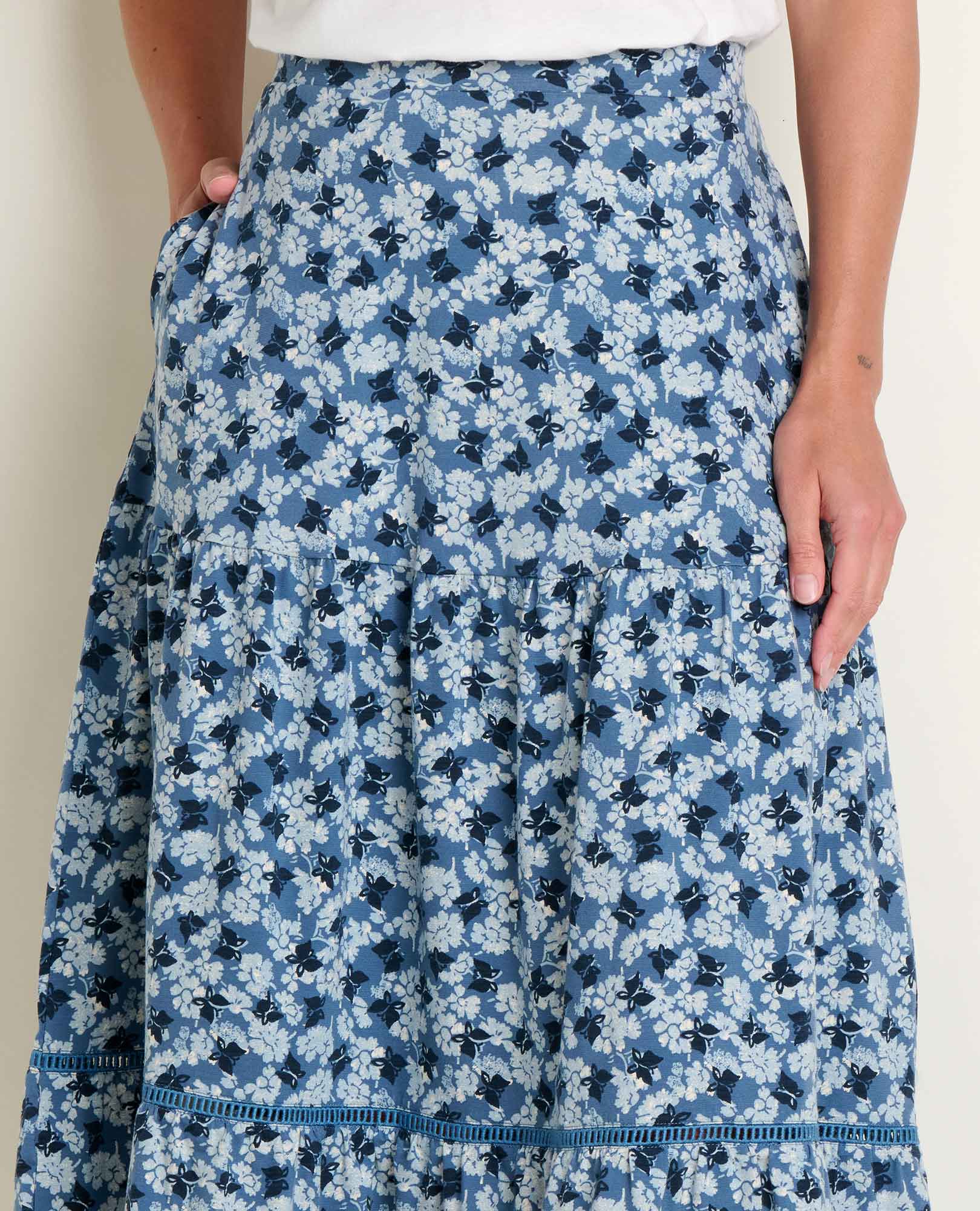 Marigold Tiered Midi Skirt