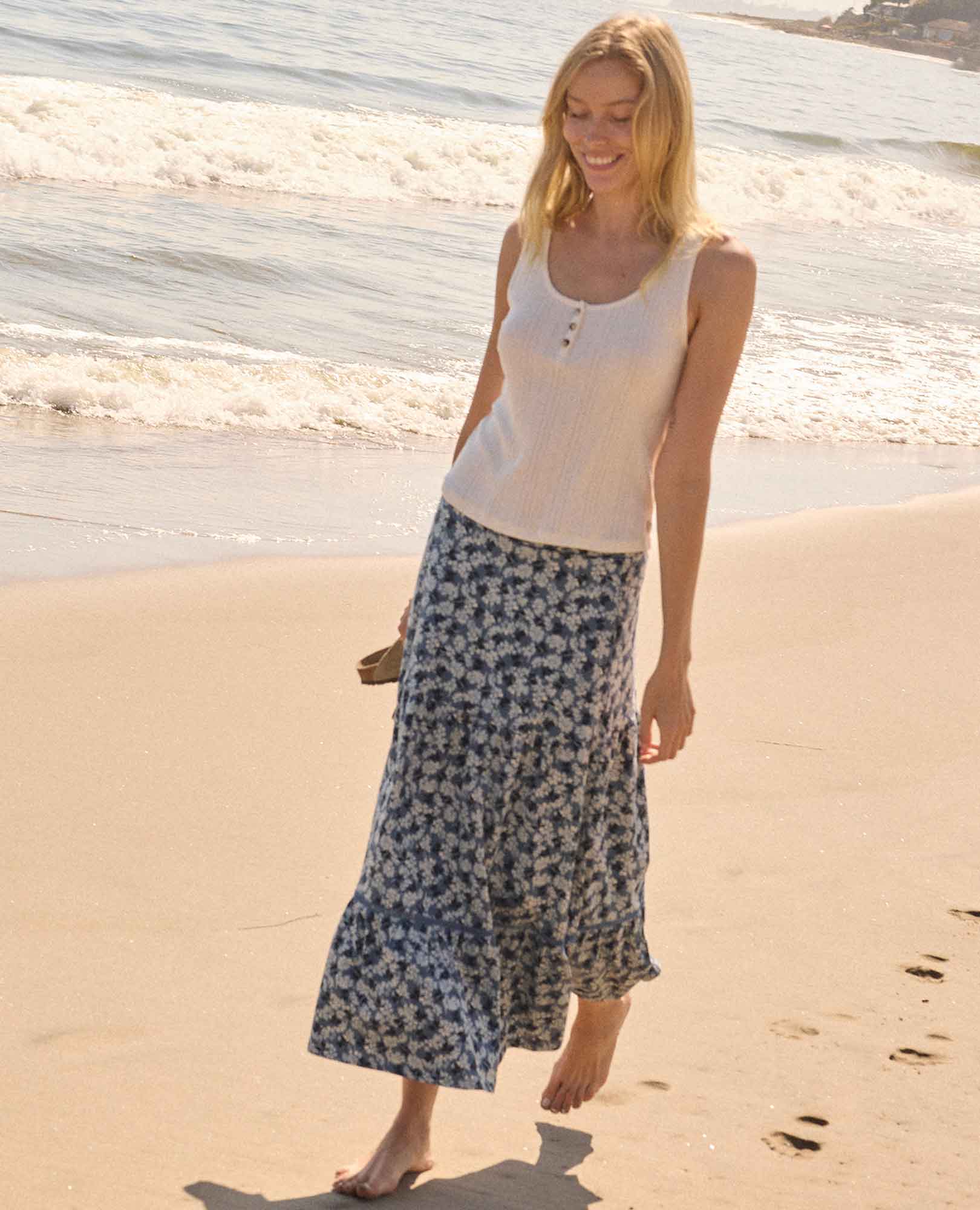 Marigold Tiered Midi Skirt