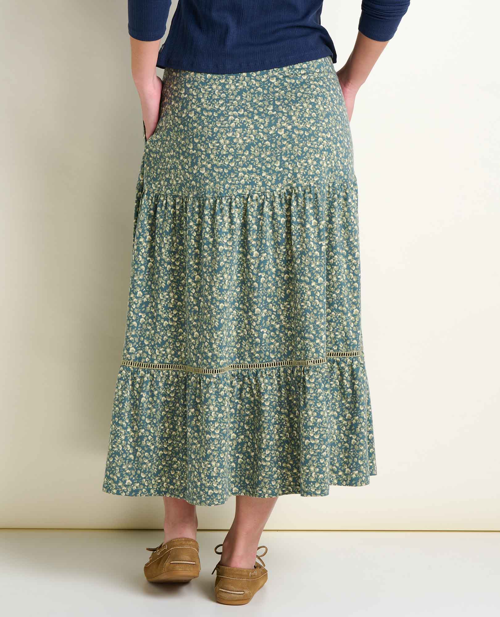Marigold Tiered Midi Skirt