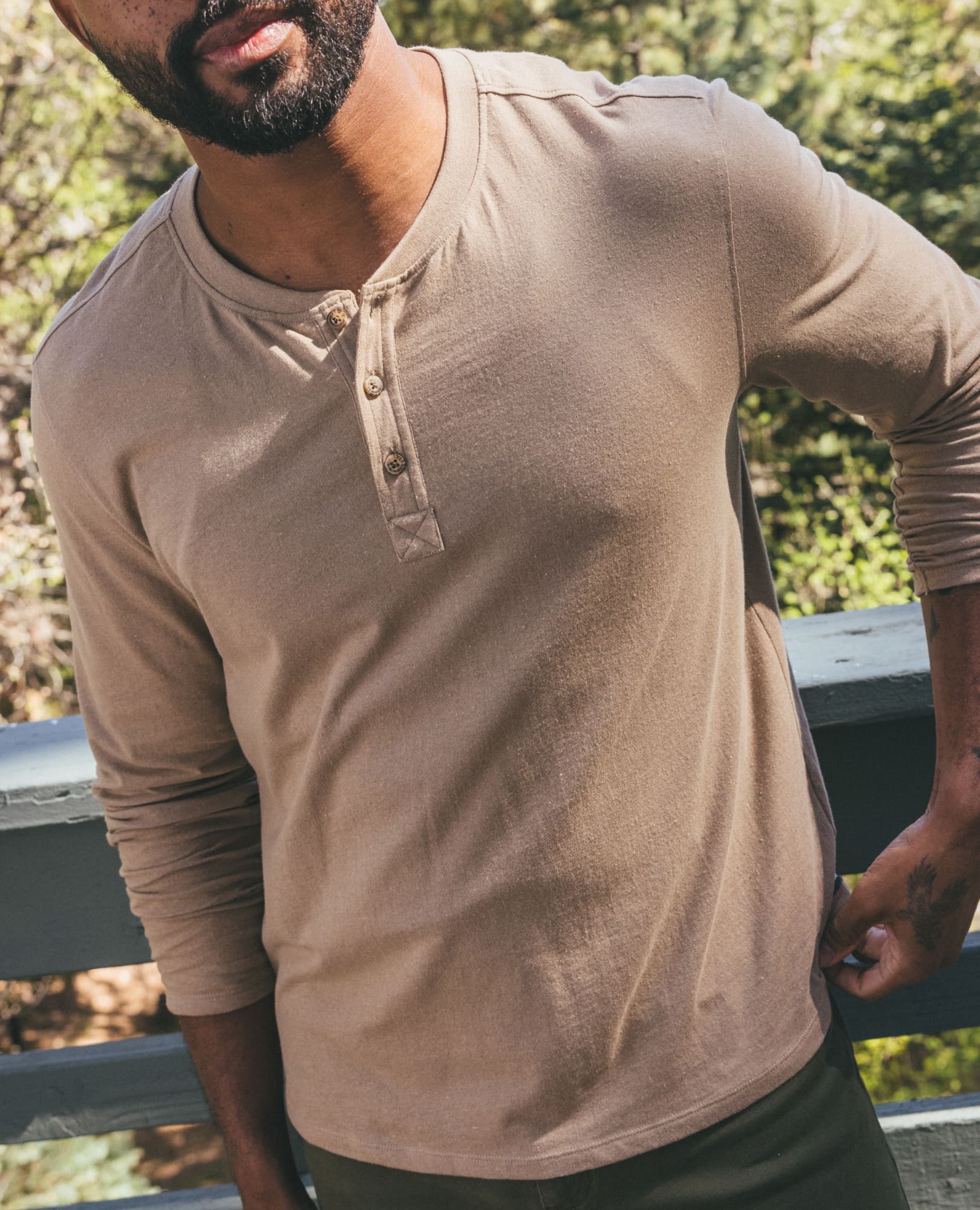 Re-Form Long Sleeve Henley Tee